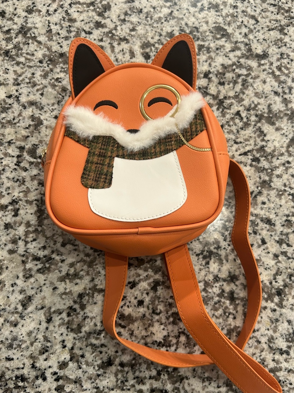 Bath & Body Works Fox Mini Backpack Orange Novelty Faux Leather